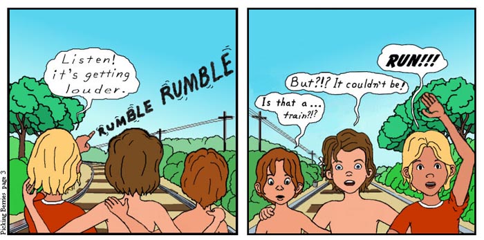 Listen! It's getting louder.