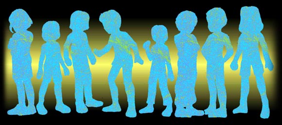 Eight boys faded from existence.