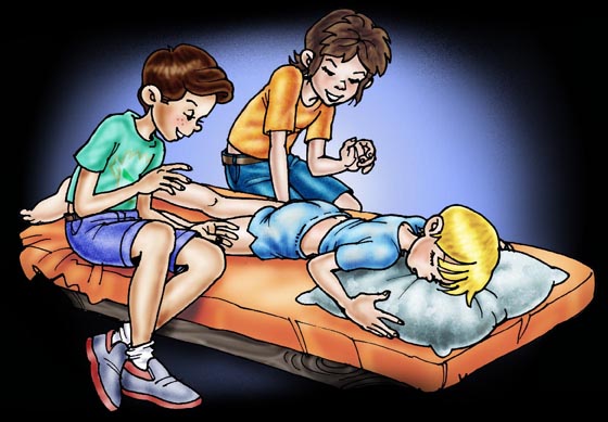 Niklas twitched but was still sound asleep.