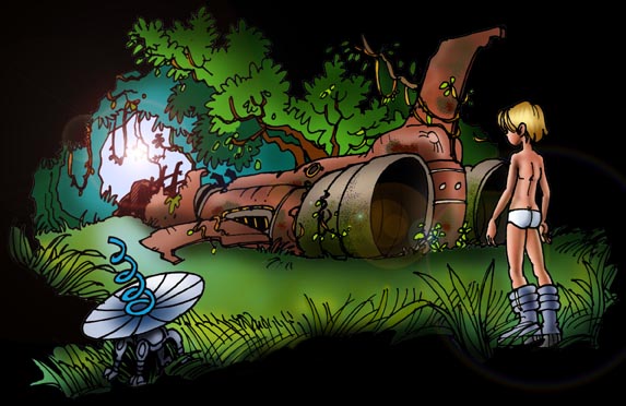 There was a wreckage of a vessel.