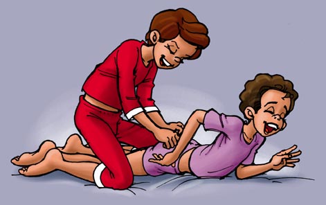 Help me, I'm getting my butt pinched!