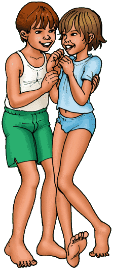 We stood close like lovers.