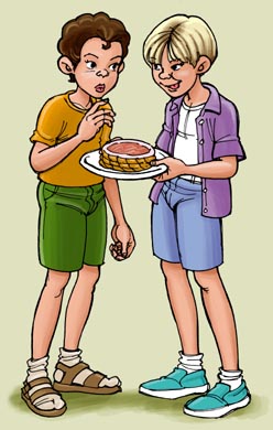 "Rolled lamb roast! Mmmm!"