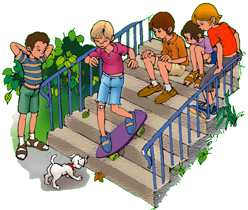 Jonathon was trying to ride his skateboard down the steps.