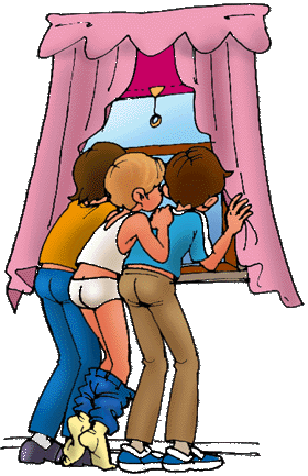 Together they stared out the window.