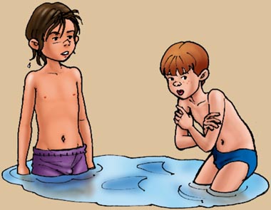 Patrick tauchte leicht den Hintern ein.