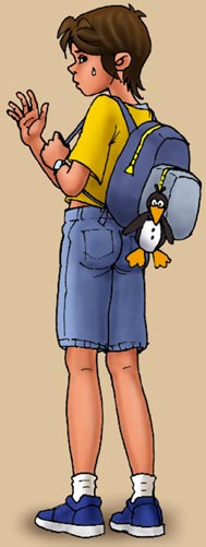 Fabian winkte zaghaft hinterher.