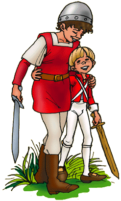 Arm in arm they walked the battlefield.